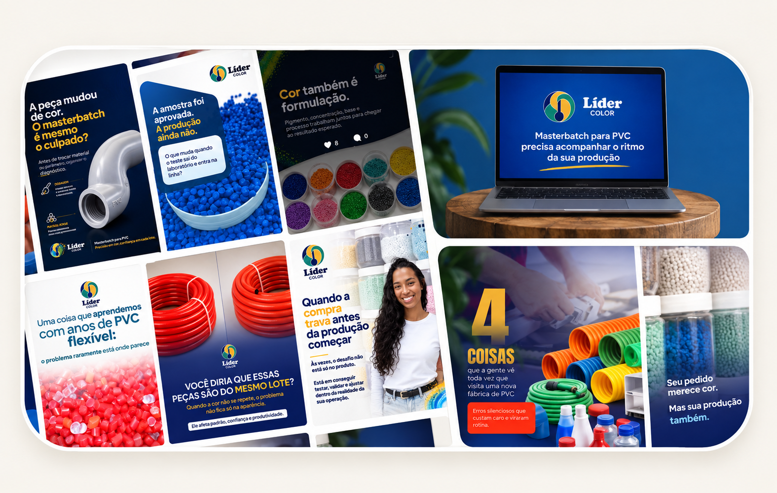 Conteúdo para redes sociais da Líder Color