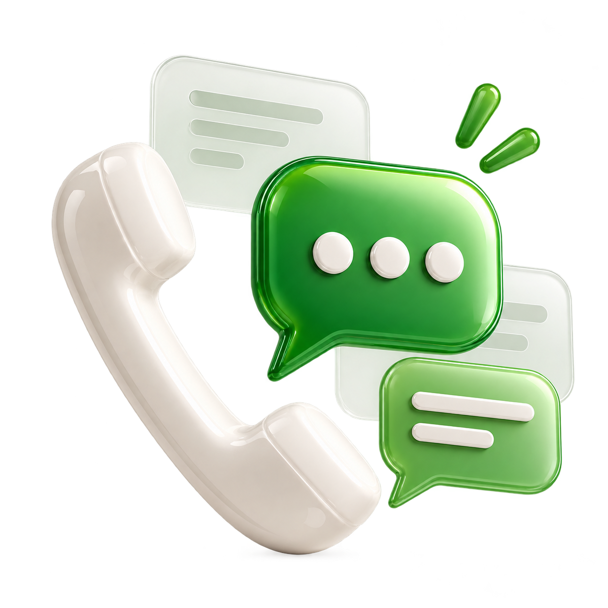 Composição visual de conversa e contato